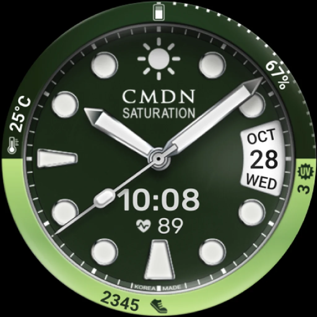 Digital Diver — Green dial · lime bezel