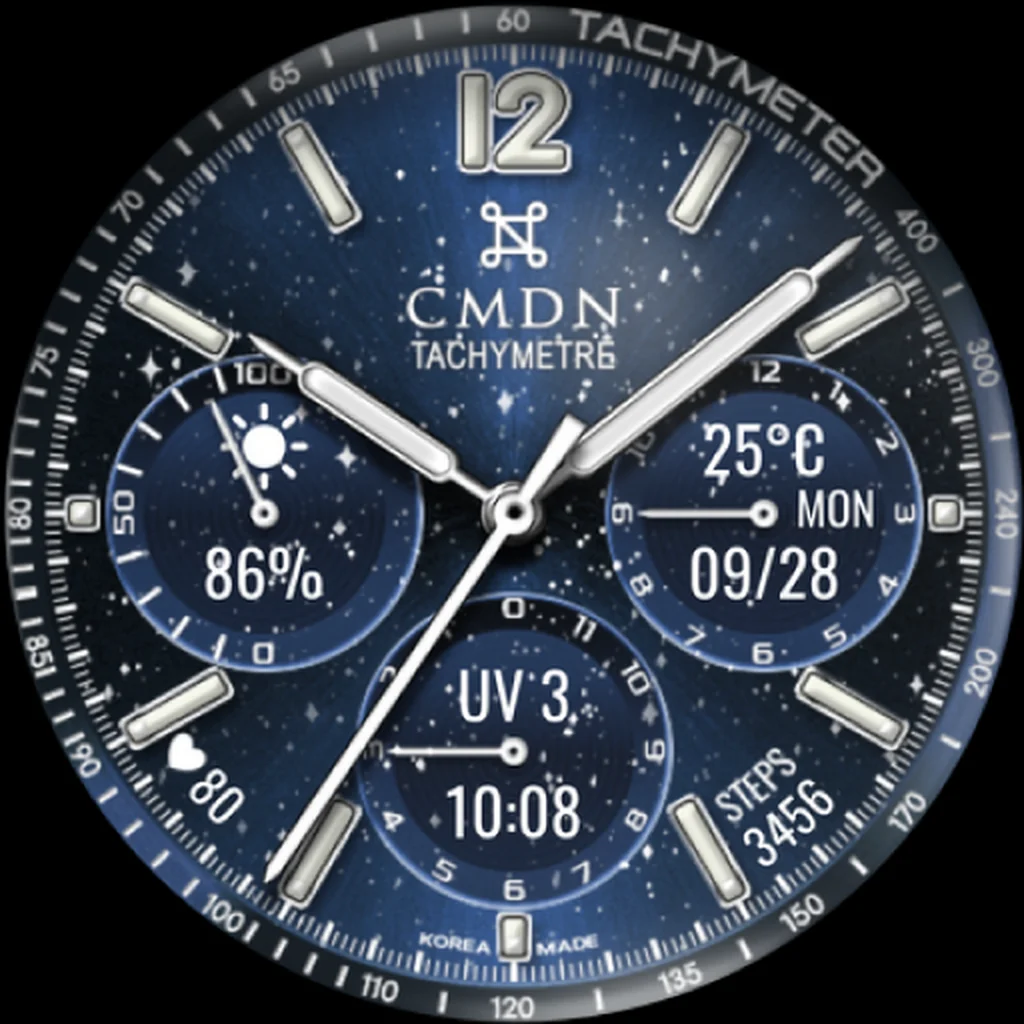 Starry Night Chrono — Navy · Silver