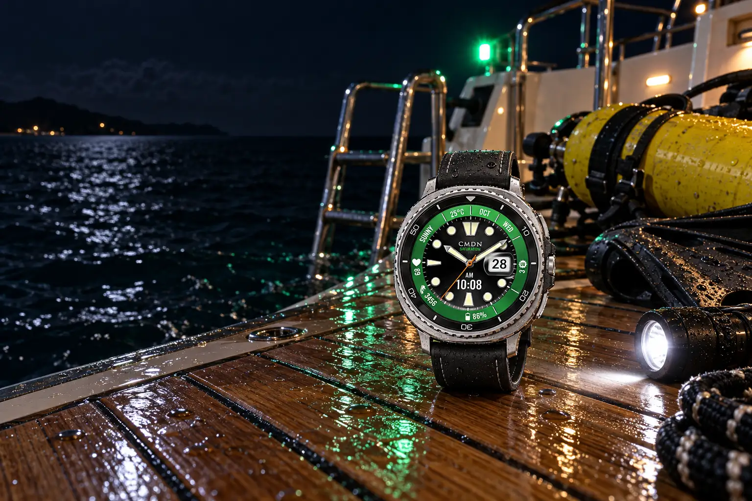Diver Green — Digital Dive Watch Face Green
