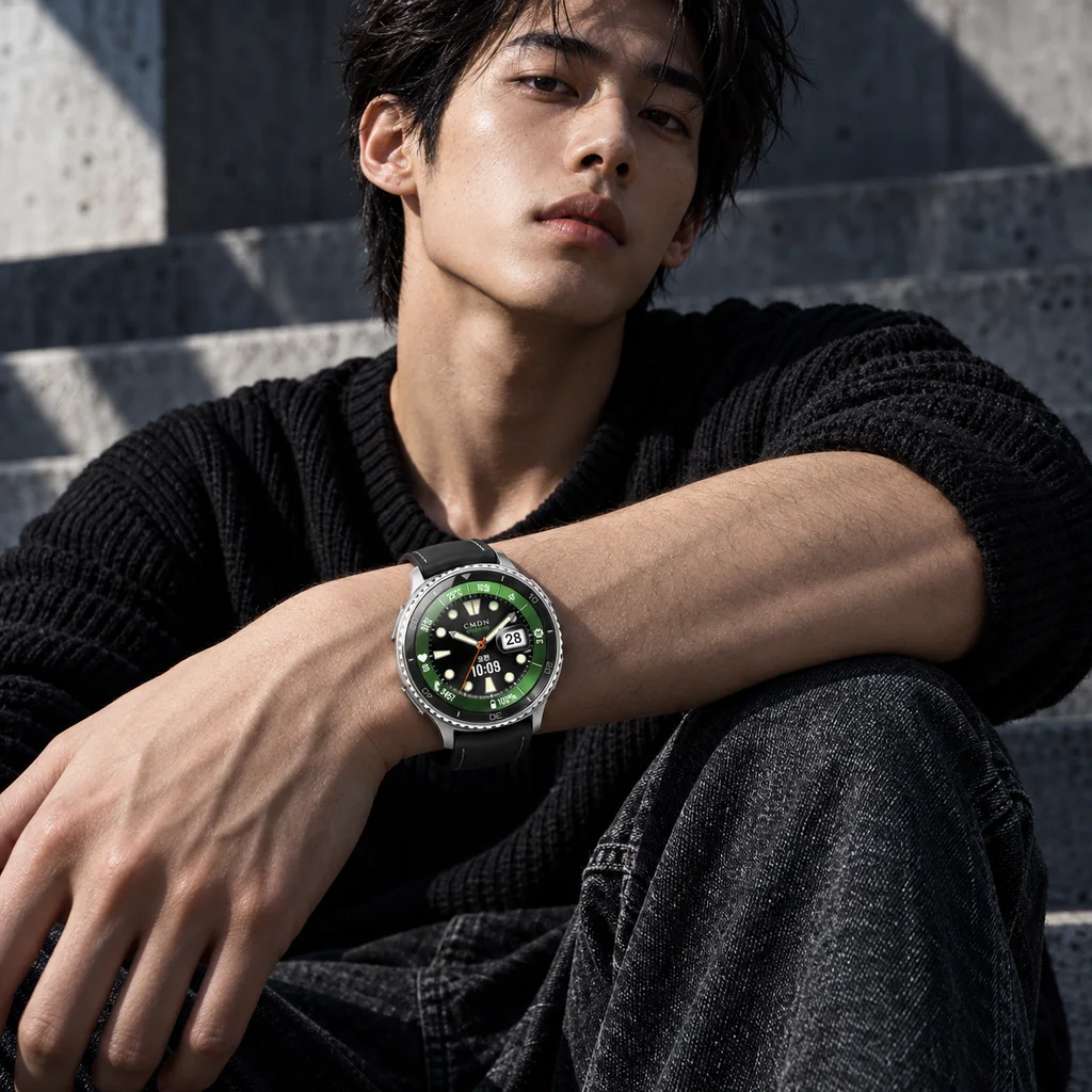 다이버 그린 — Digital Dive Watch Face Green