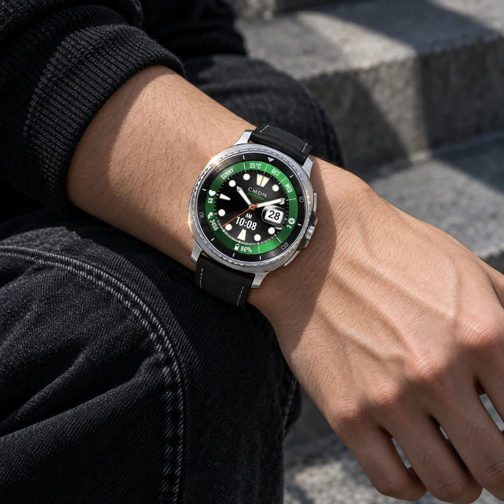 다이버 그린 — Digital Dive Watch Face Green