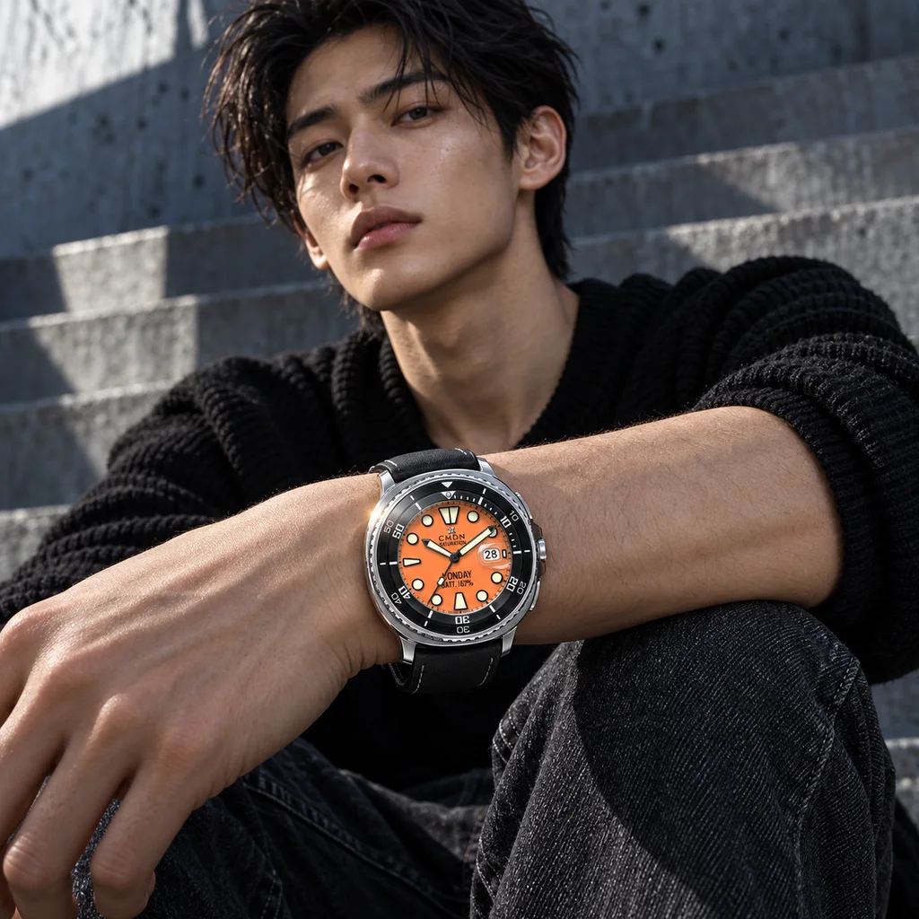 오렌지 다이브 — Orange Dive Watch Face