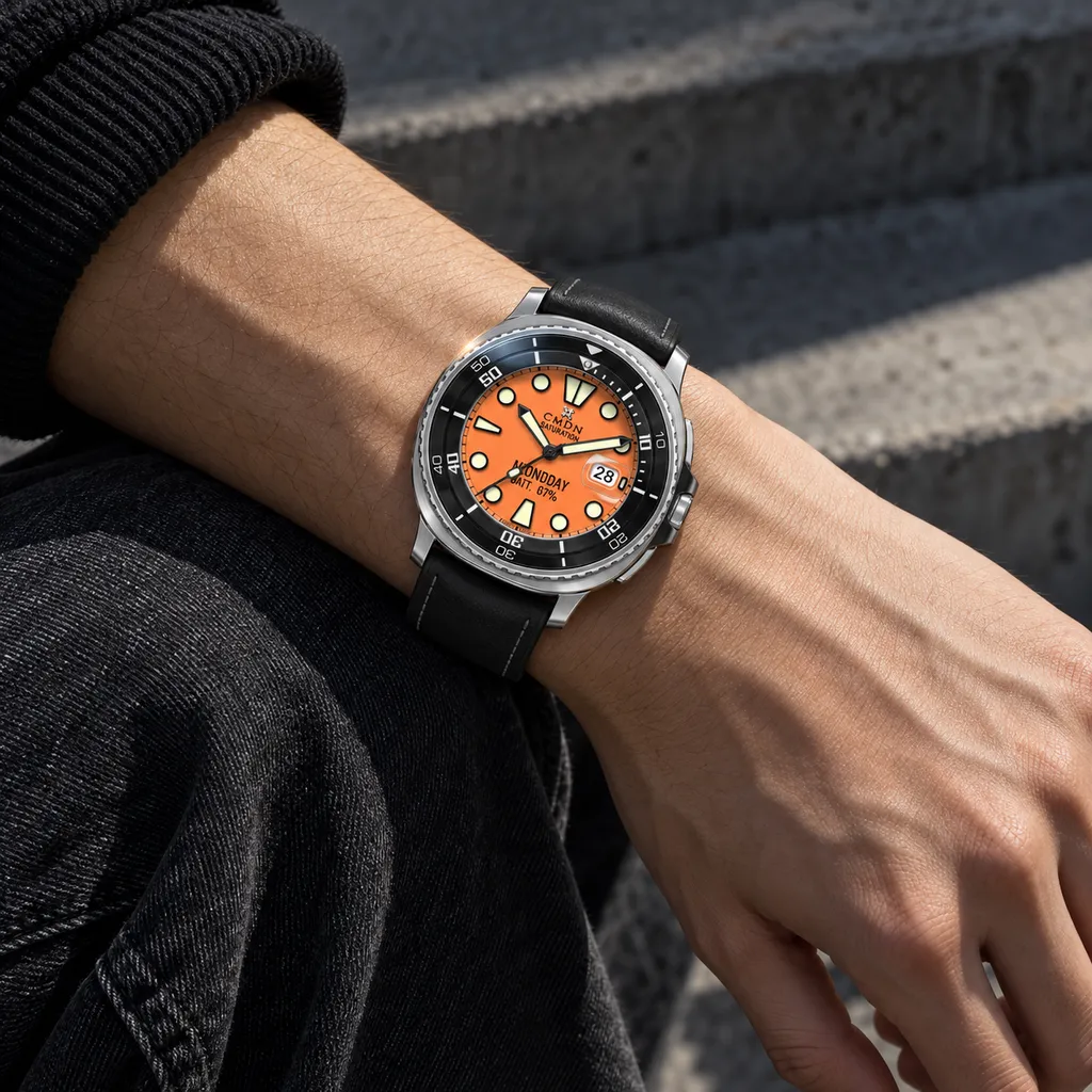 오렌지 다이브 — Orange Dive Watch Face
