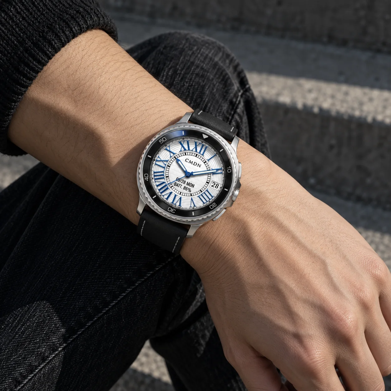 로만 인덱스 드레스 — Roman Numeral Dress Watch Face