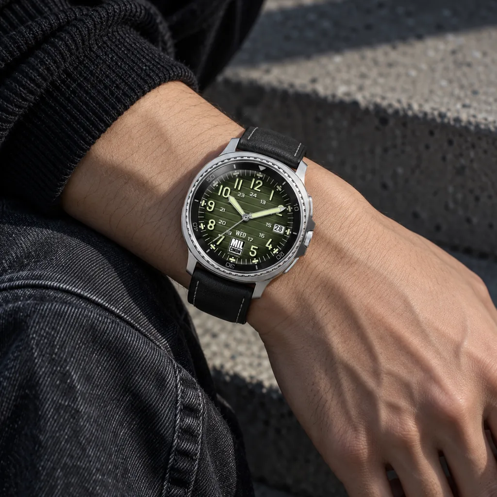 럭셔리 밀리터리 24H — Luxe Military 24H Watch Face