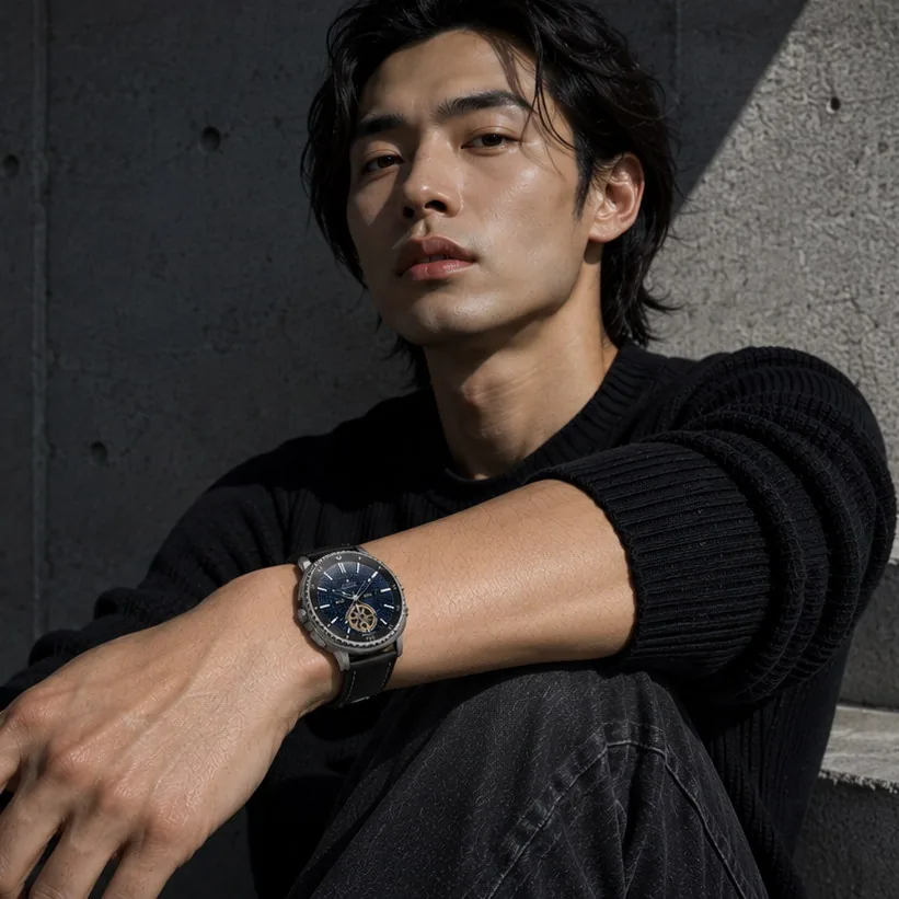 뚜르비옹 네이비 — Tourbillon Watch Face Navy